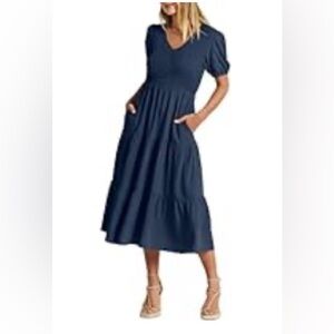 Tiered Ruffle Midi Dress